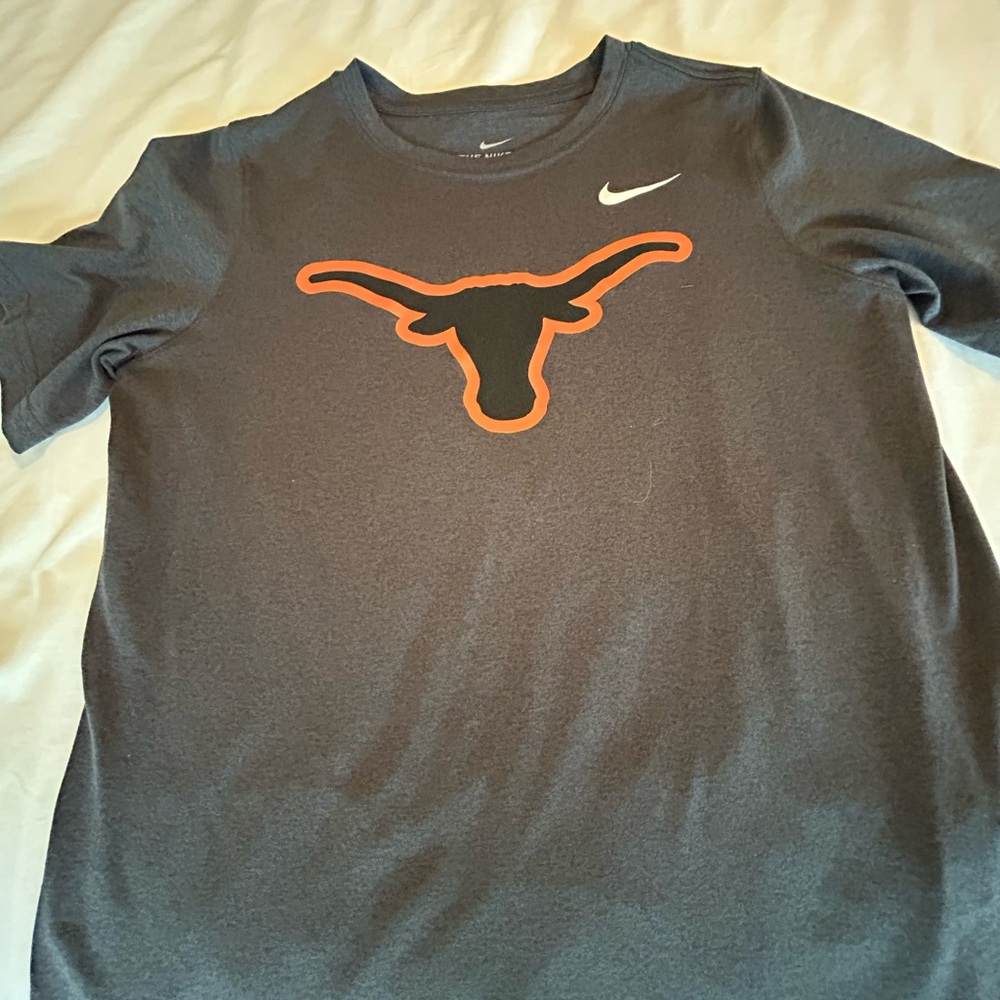 Nike Gray and Orange Kids Short Sleeve Tee